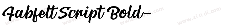 FabfeltScript Bold字体转换